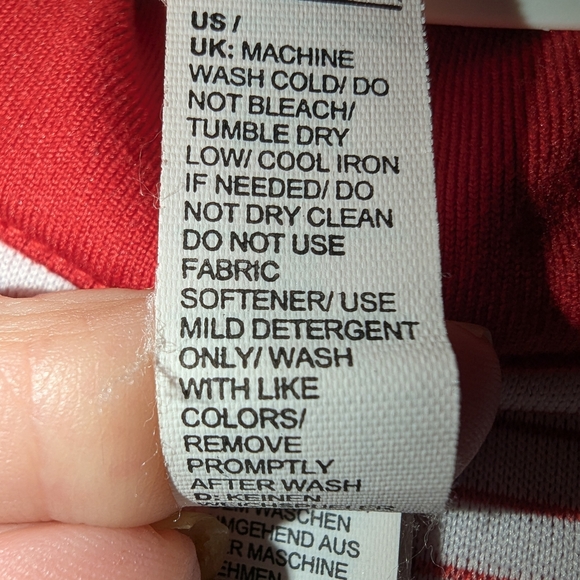 Maryland Terps Adidas Red and Pink Women's Sweatshirt - Picture 6 of 8